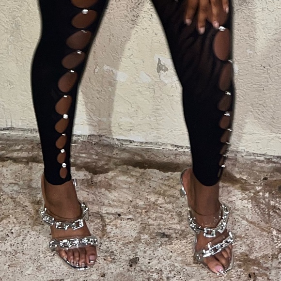 Silver Chain link up heel - Picture 8 of 8